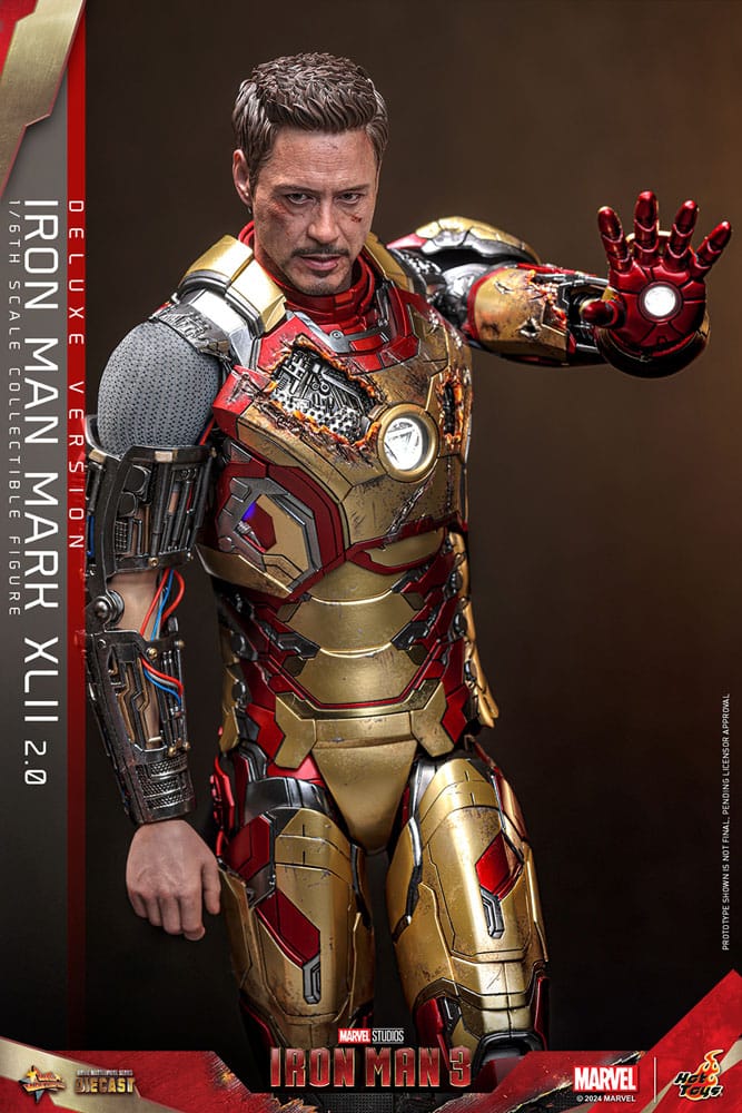 Iron Man 3 Movie Masterpiece Diecast Actionfigur 1/6 Iron Man Mark XLII (2.0) Deluxe 32 cm Image 7