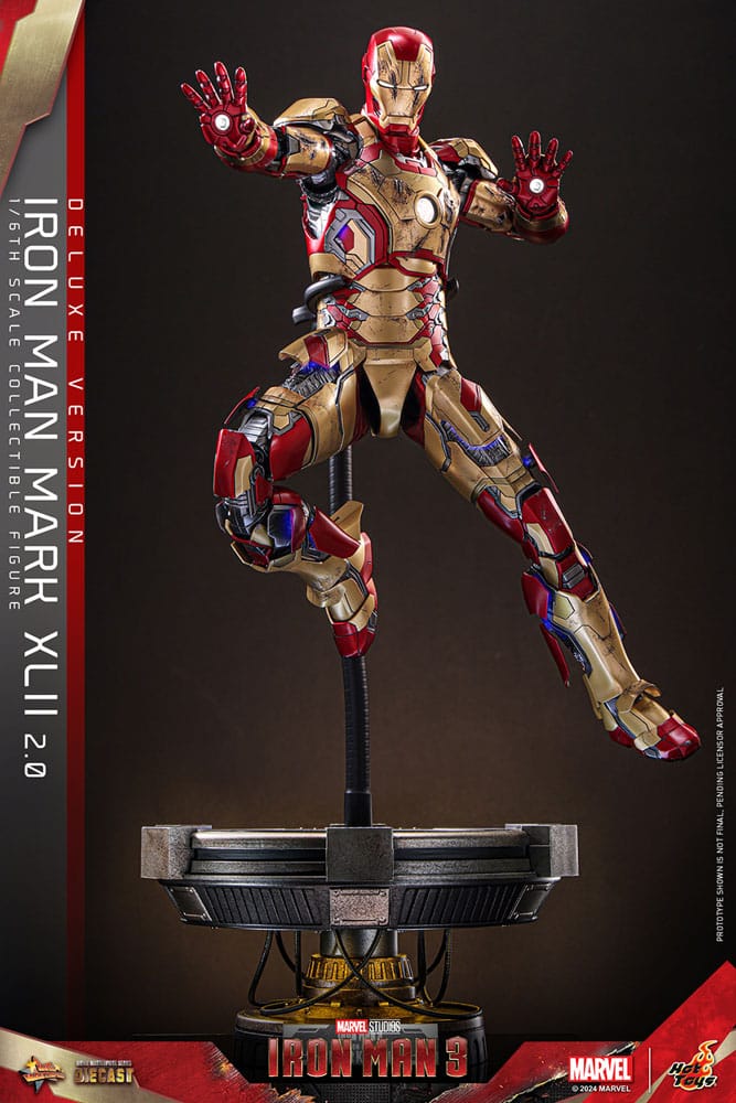Iron Man 3 Movie Masterpiece Diecast Actionfigur 1/6 Iron Man Mark XLII (2.0) Deluxe 32 cm Image 12