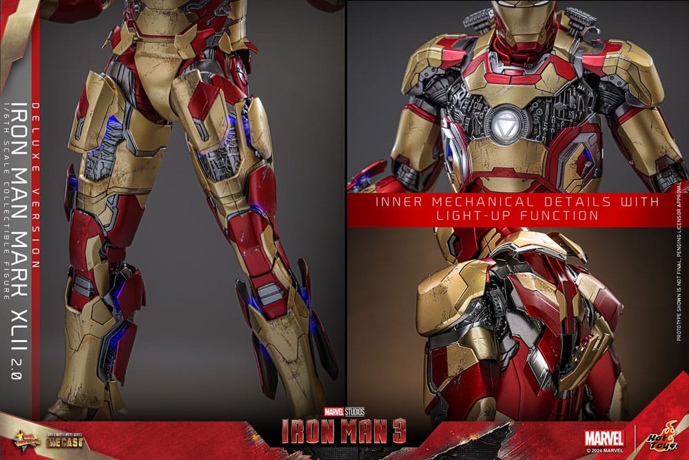 Iron Man 3 Movie Masterpiece Diecast Actionfigur 1/6 Iron Man Mark XLII (2.0) Deluxe 32 cm Image 20