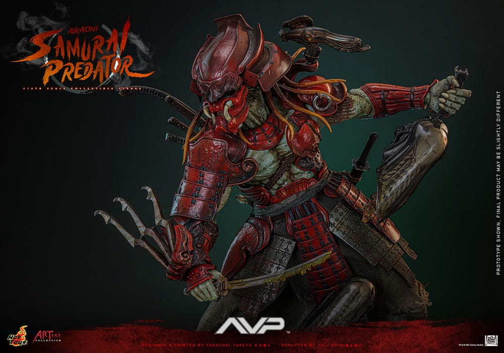 Alien vs. Predator Artist Collection Actionfigur 1/6 Akaoni Samurai Predator 35 cm Image 13