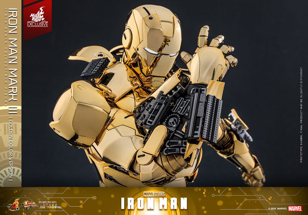 Iron Man Movie Masterpiece Diecast Actionfigur 1/6 Iron Man Mark III (Gold Color Version) Hot Toys Exclusive 33 cm Image 5