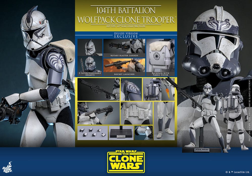 Star Wars The Clone Wars Actionfigur 1/6 104th Battalion Wolfpack Clone Trooper Deluxe Version 30 cm Image 18