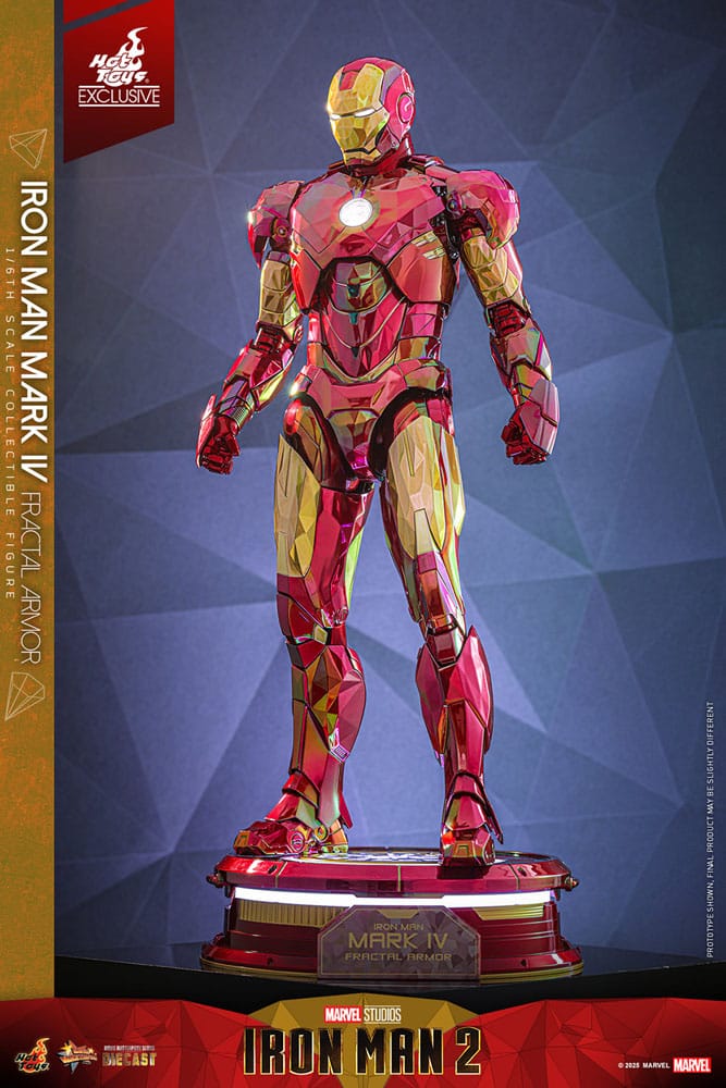 Iron Man Movie Masterpiece Diecast Actionfigur 1/6 Iron Man Mark VI (Fractal Armor) Hot Toys Exclusive 33 cm Image 10