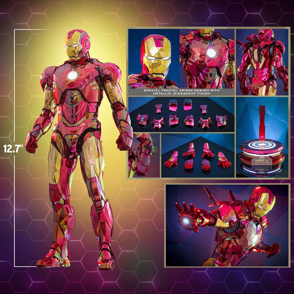 Iron Man Movie Masterpiece Diecast Actionfigur 1/6 Iron Man Mark VI (Fractal Armor) Hot Toys Exclusive 33 cm Image 22