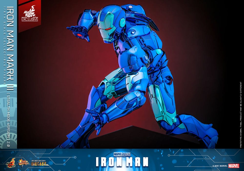 Iron Man Movie Masterpiece Diecast Actionfigur 1/6 Iron Man Mark III (Stealth Mode Ver.) 2.0 Hot Toys Exclusive 33 cm Image 15