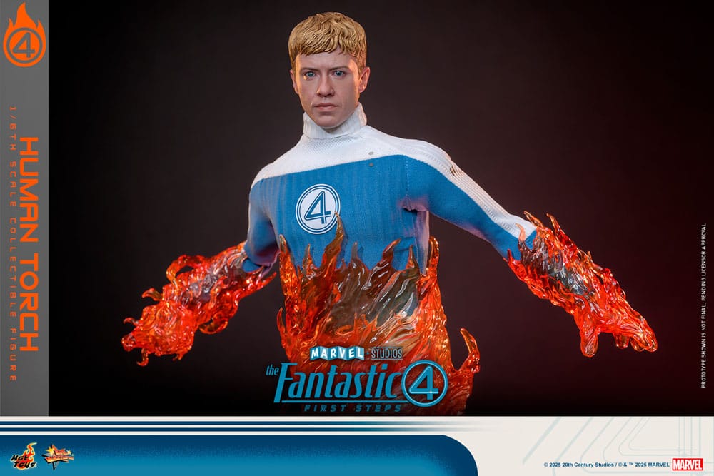 The Fantastic Four: First Steps Movie Masterpiece Actionfigur 1/6 Human Torch 30 cm Image 2