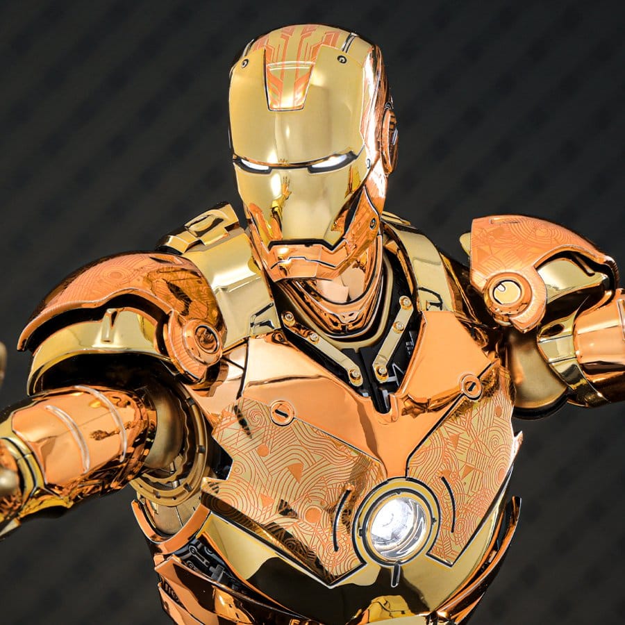 Iron Man Movie Masterpiece Diecast Actionfigur 1/6 Iron Man Mark III (Golden & Copper Gold Version) Hot Toys Exclusive 33 cm Image 16
