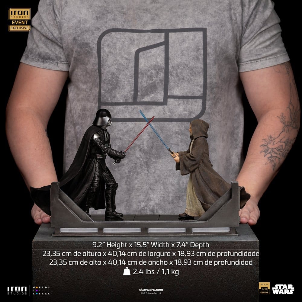 Star Wars Deluxe Art Scale Statue 1/10 Darth Vader Vs Obi-Wan Kenobi (CCXP Exclusive 2025) 24 cm Image 13