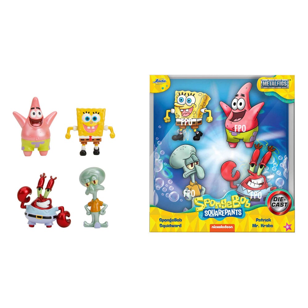 Spongebob Schwammkopf Nano Metalfigs Diecast Minifiguren 4-er Pack Wave 1 4 cm Image 3