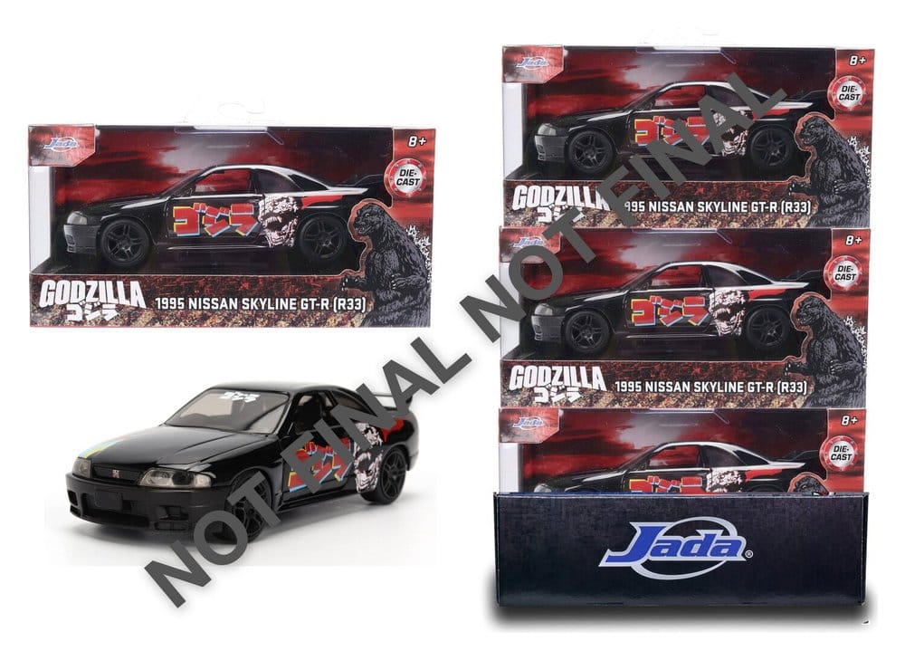 Godzilla Diecast Modell 1:32 Nissan Skyline GT-R R33 Sortiment (6) Image
