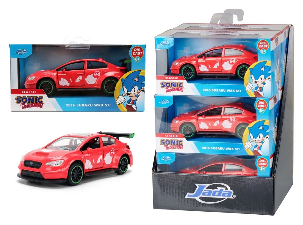 Sonic Diecast Modell 1:32 Knuckles 2016 Subaru WRX STI Sortiment (6) Image