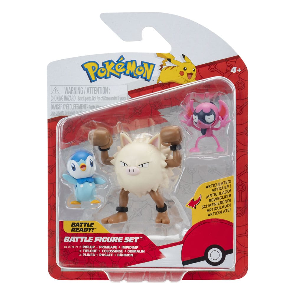 Pokémon First Partner Battle Figure Set Figuren 3er-Pack Bähmon, Plinfa & Rasaff Image 3