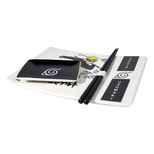 Naruto Shippuden Keramik Sushi Set mit Essstäbchen Naruto Uzumaki Image 2