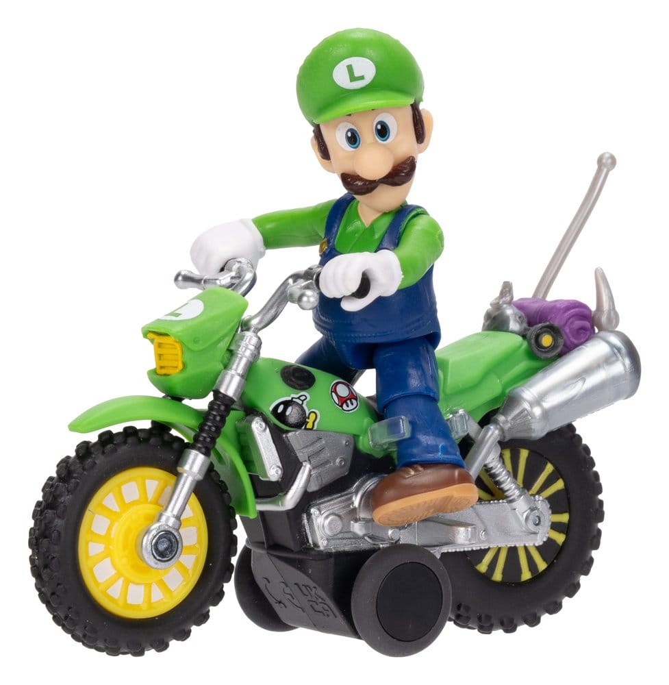 Der Super Mario Galaxy Film Actionfigur mit Rückziehmotorrad Luigi 6 cm Image 10