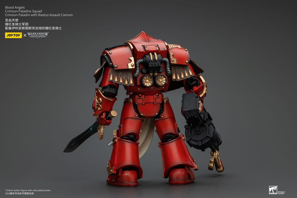 Warhammer The Horus Heresy Actionfigur 1/18 Blood Angels Crimson Paladins Squad Crimson Paladin with Iliastus Assault Cannon 14 cm Image 3