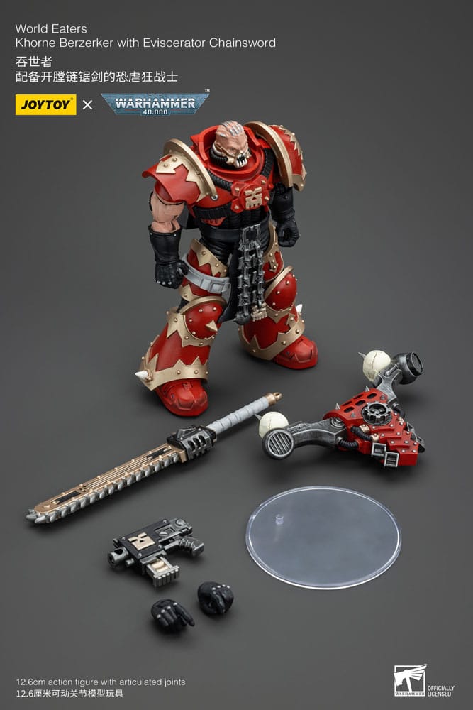 Warhammer 40k Actionfigur 1/18 World Eaters Khorne Berzerker with Eviscerator Chainsword 13 cm Image 7