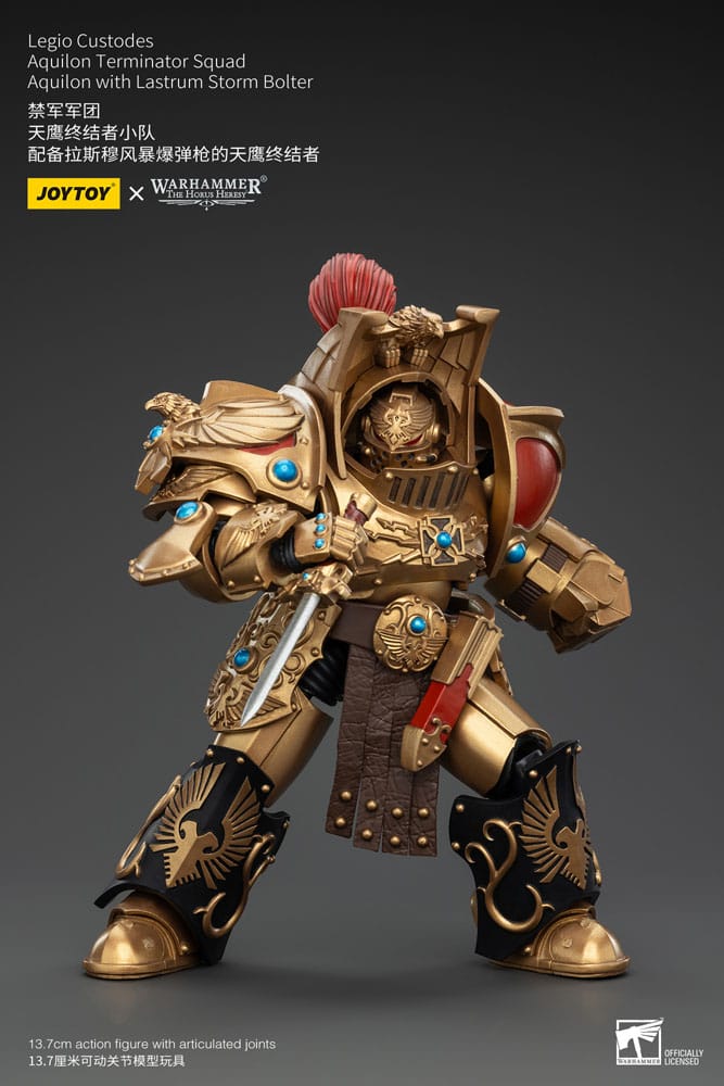 Warhammer The Horus Heresy Actionfigur 1/18 Legio Custodes Aquilon Terminator Squad Aquilon with Lastrum Storm Bolter 14 cm Image 6