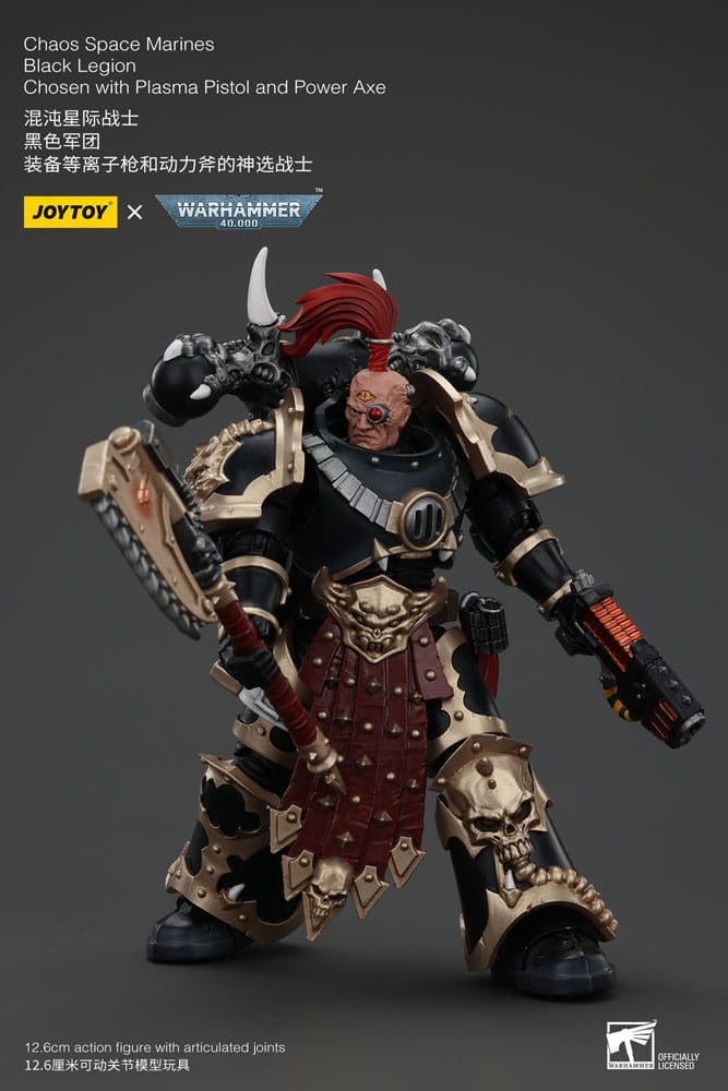 Warhammer 40k Actionfigur Chaos Space Marines Black Legion Chosen with Plasma Pistol and Power Axe 20 cm Image 5