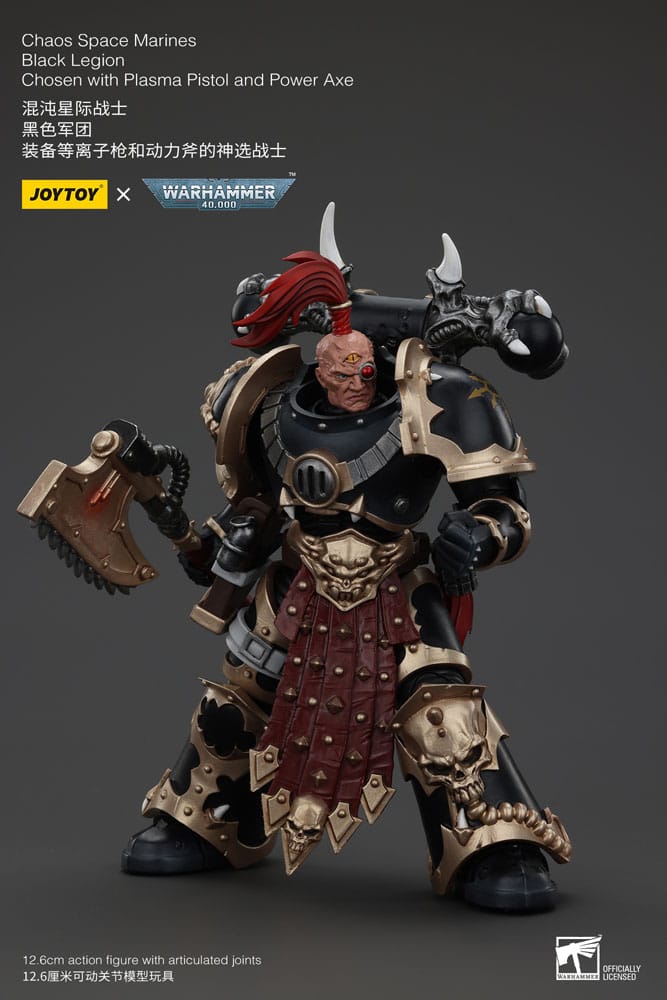 Warhammer 40k Actionfigur Chaos Space Marines Black Legion Chosen with Plasma Pistol and Power Axe 20 cm Image 6