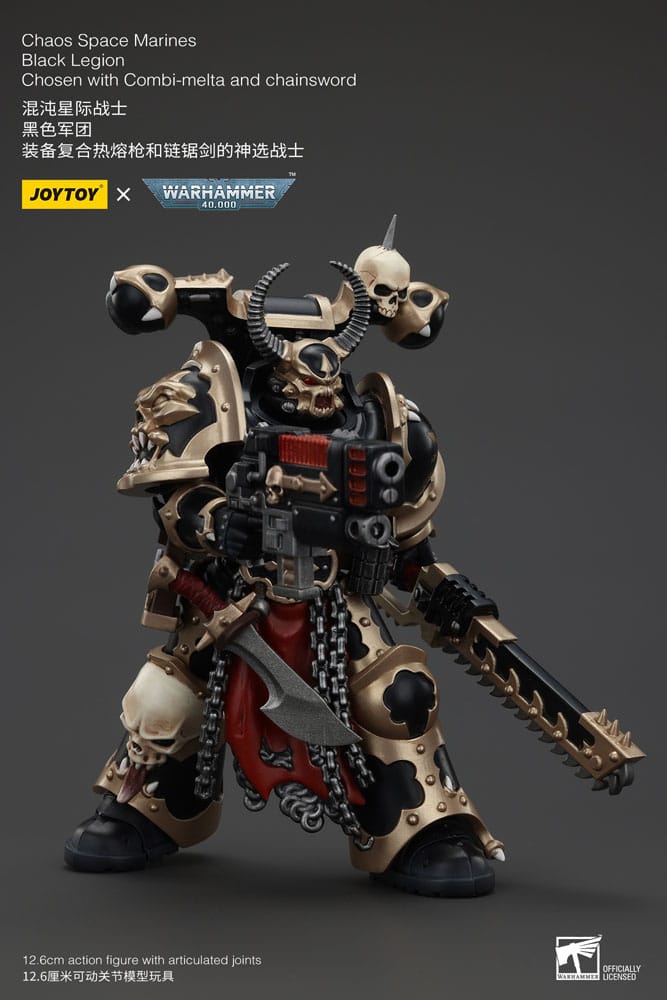 Warhammer 40k Actionfigur Chaos Space Marines Black Legion Chosen with Combi-melta and chainsword 20 cm Image 5