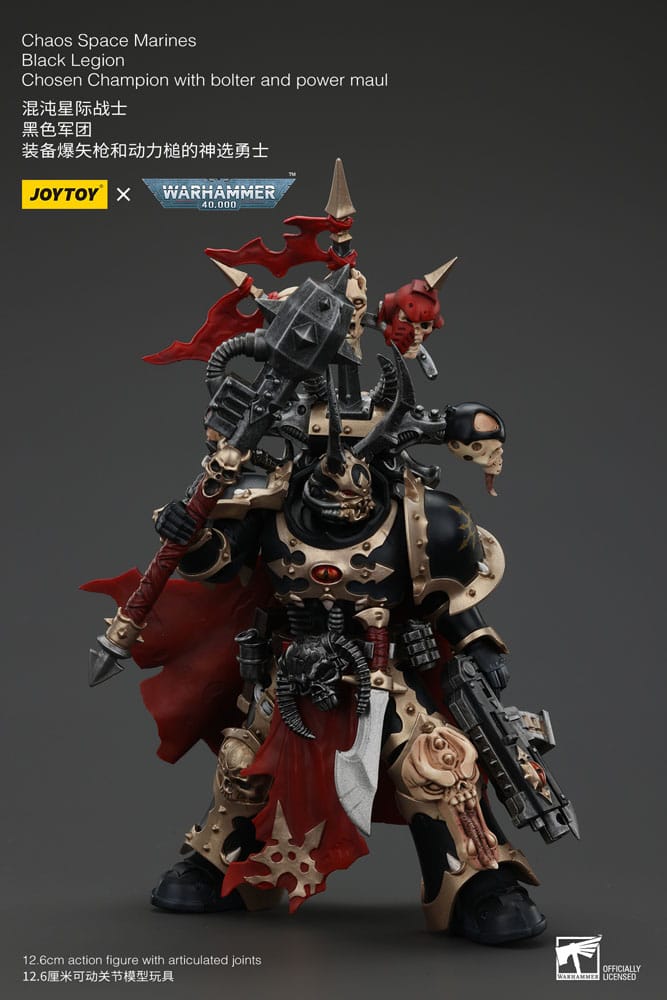 Warhammer 40k Actionfigur Chaos Space Marines Black Legion Chosen Champion with bolter and power maul 20 cm Image 5