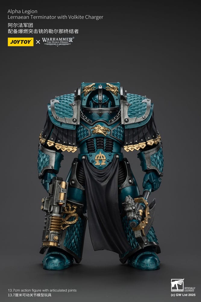 Warhammer The Horus Heresy Actionfigur Alpha Legion Lernaean Terminator with Volkite Charger 20 cm Image 3