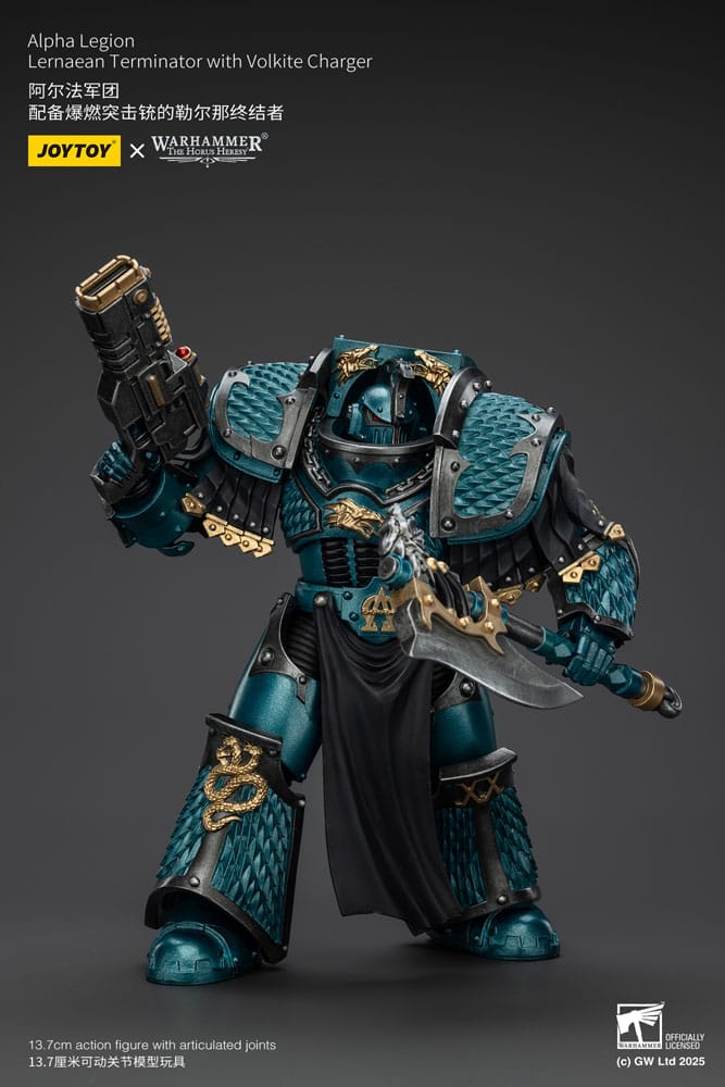 Warhammer The Horus Heresy Actionfigur Alpha Legion Lernaean Terminator with Volkite Charger 20 cm Image 6