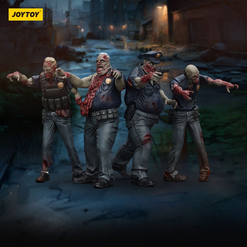 Zombie Dark Source Actionfiguren 4er-Pack Police (Male) 8 cm Image 9