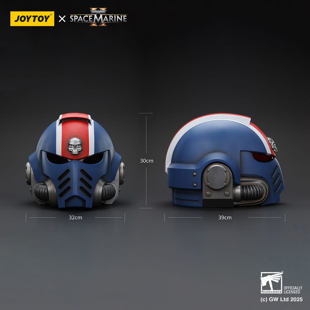 Warhammer 40,000: Space Marine 2 Replik Ultramarines Lieutenant Titus Helm 30 cm Image 6