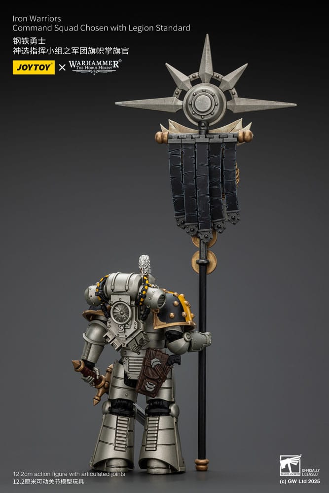 Warhammer The Horus Heresy Actionfigur 1/18 lron Warriors Command Squad Chosen with Legion Standard 12 cm Image 5