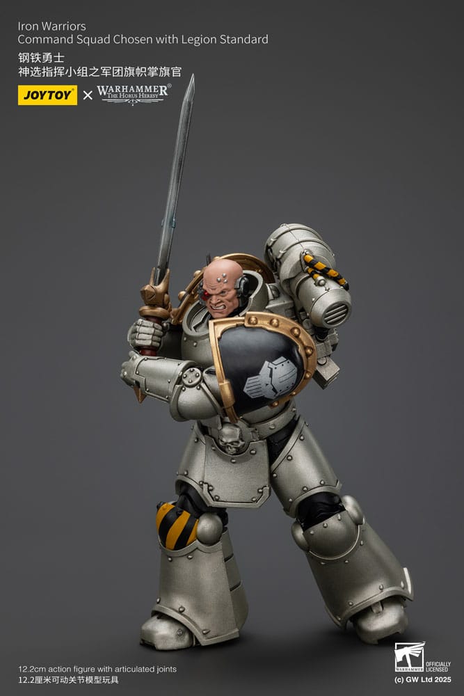 Warhammer The Horus Heresy Actionfigur 1/18 lron Warriors Command Squad Chosen with Legion Standard 12 cm Image 7