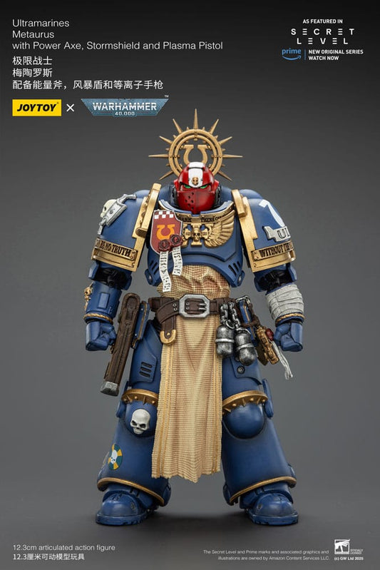 Warhammer 40,000 Actionfigur Ultramarines Metaurus with Power Axe, Stormshield and Plasma Pistol 13 cm Image 2
