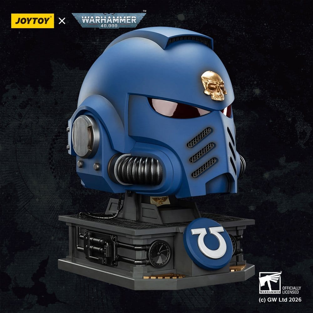 Warhammer 40,000 Captain MkX Helmet & Display Stand Ultramarines 44 cm Image 11