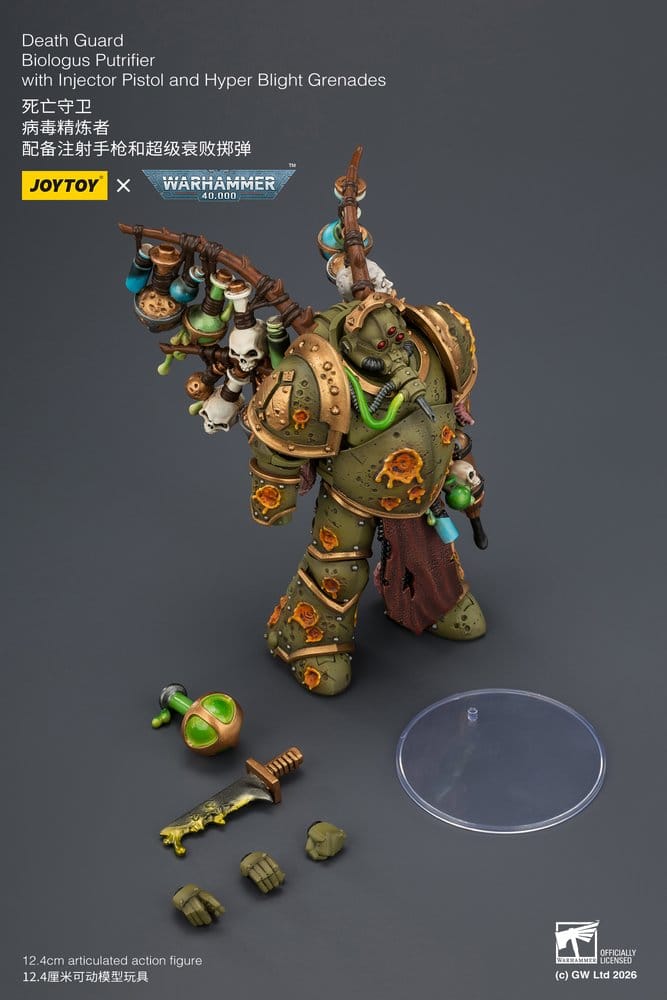 Warhammer 40,000 Actionfigur Death Guard Biologus Putrifier 12 cm Image 9
