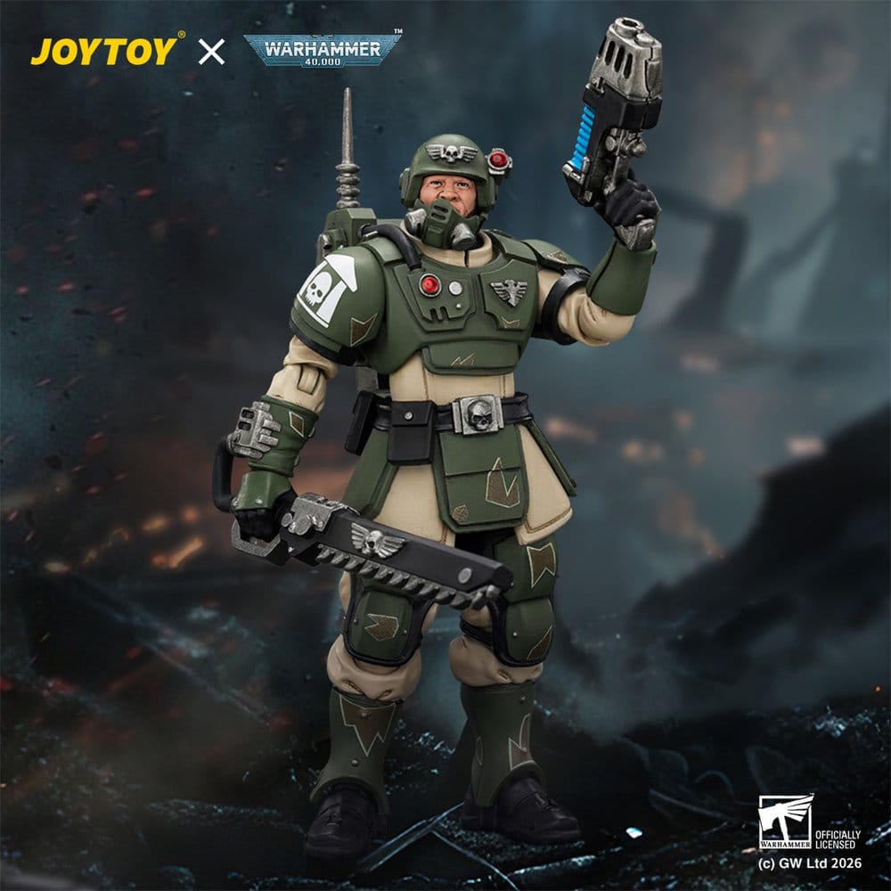 Warhammer Actionfigur Astra Militarum Kasrkin 1 with Chainsword and Plasma Pistol Image 7
