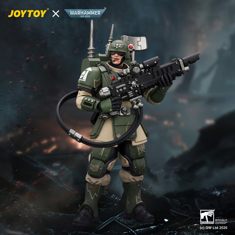 Warhammer Actionfigur Astra Militarum Kasrkin 3 with Hot-shot Lasgun and Vox-caster Image 7