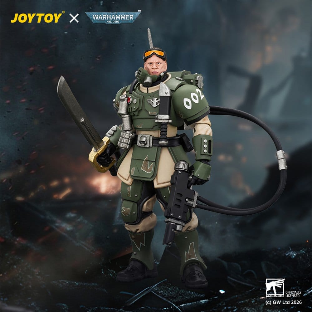 Warhammer Actionfigur Astra Militarum Kasrkin 7 with Hot-shot Laspistol and Power Sword Image 7