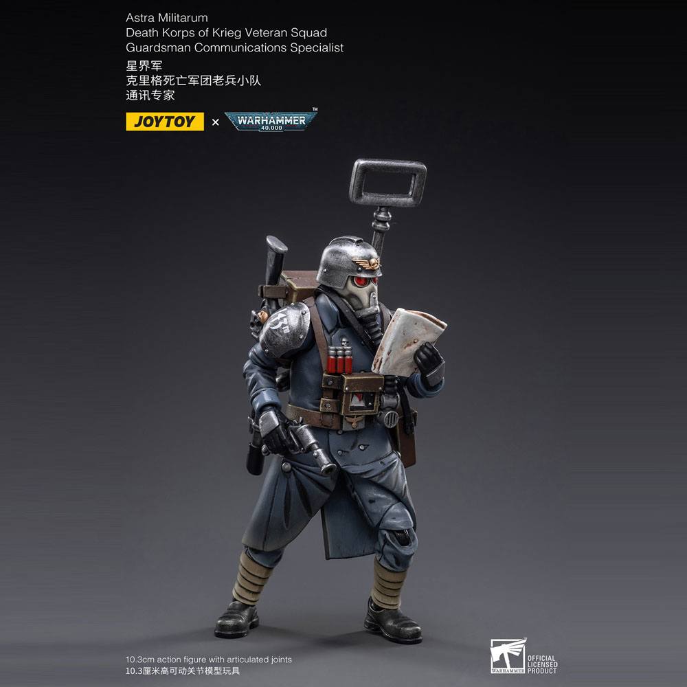 Warhammer 40k Actionfigur 1/18 Death Korps of Krieg Veteran Squad Guardsman Communications Specialist 10 cm Image 8