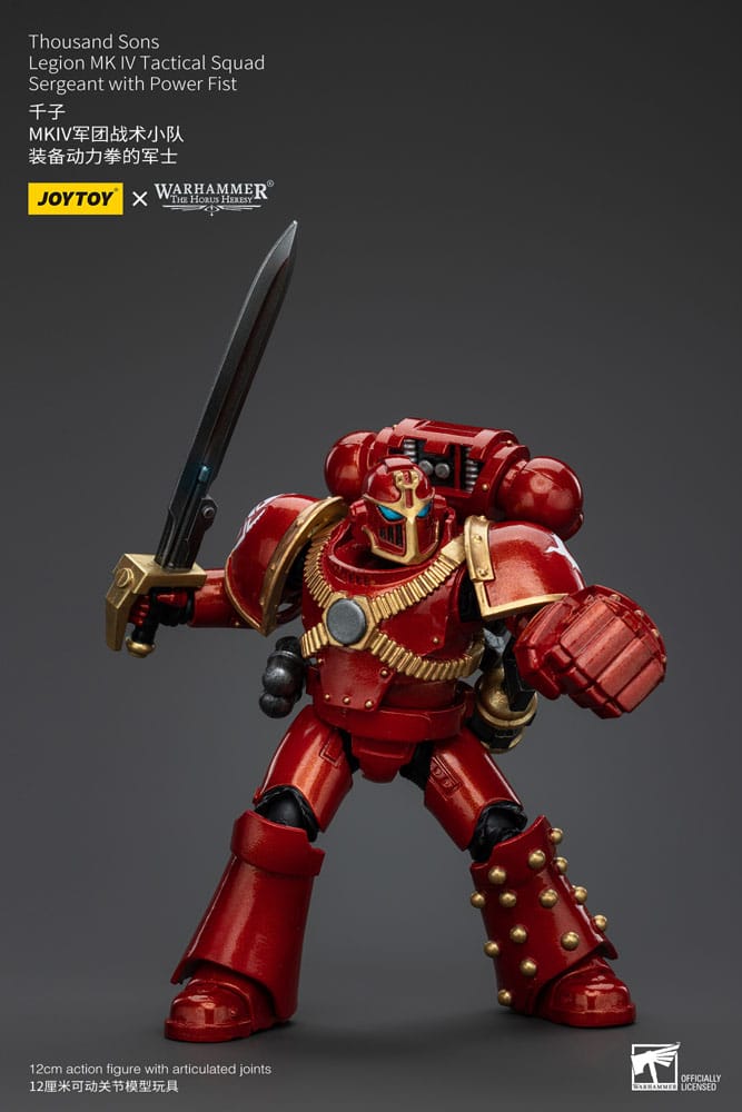 Warhammer The Horus Heresy Actionfigur 1/18 Thousand Sons Legion MK IV Tactical Squad Sergeant with Power Fist 12 cm Image 6