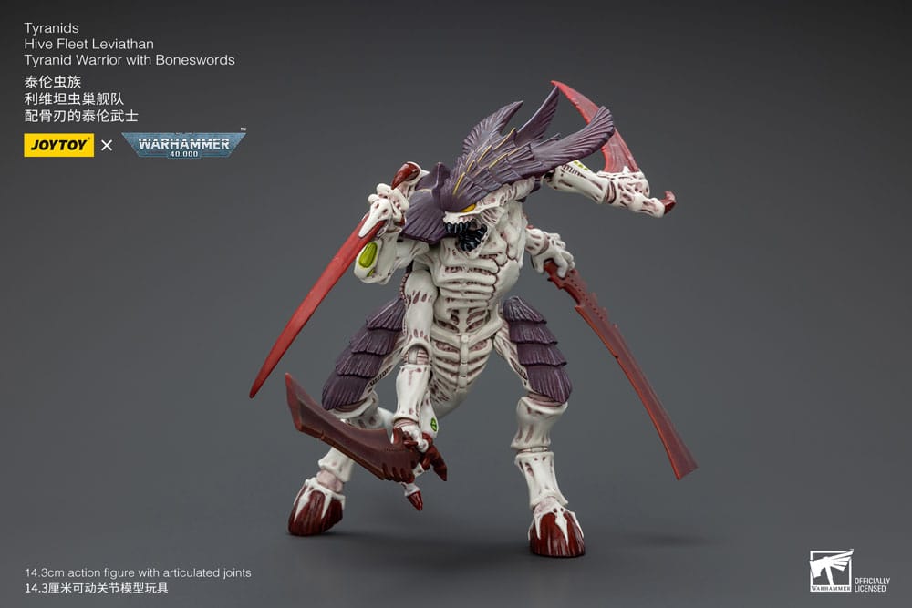 Warhammer 40k Actionfigur 1/18 Tyranids Hive Fleet Leviathan Tyranid Warrior with Boneswords 12 cm Image 11