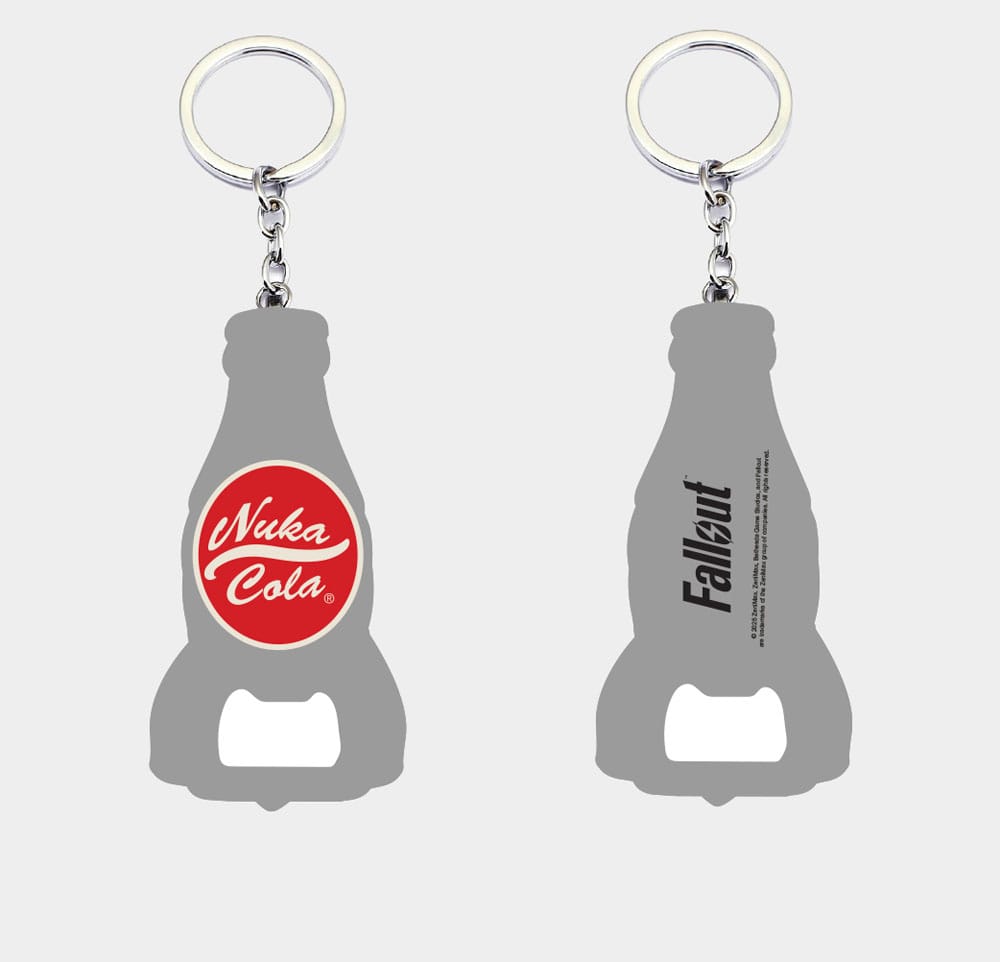 Fallout Schlüsselanhänger mit Flaschenöffner Nuka Cola Logo Image 3