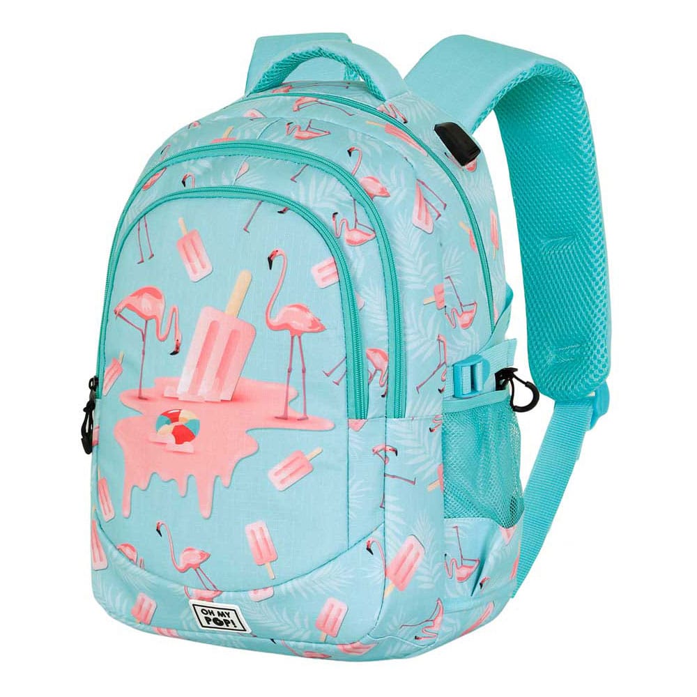 Oh My Pop! Plus Running Rucksack Ice Flamingo Image