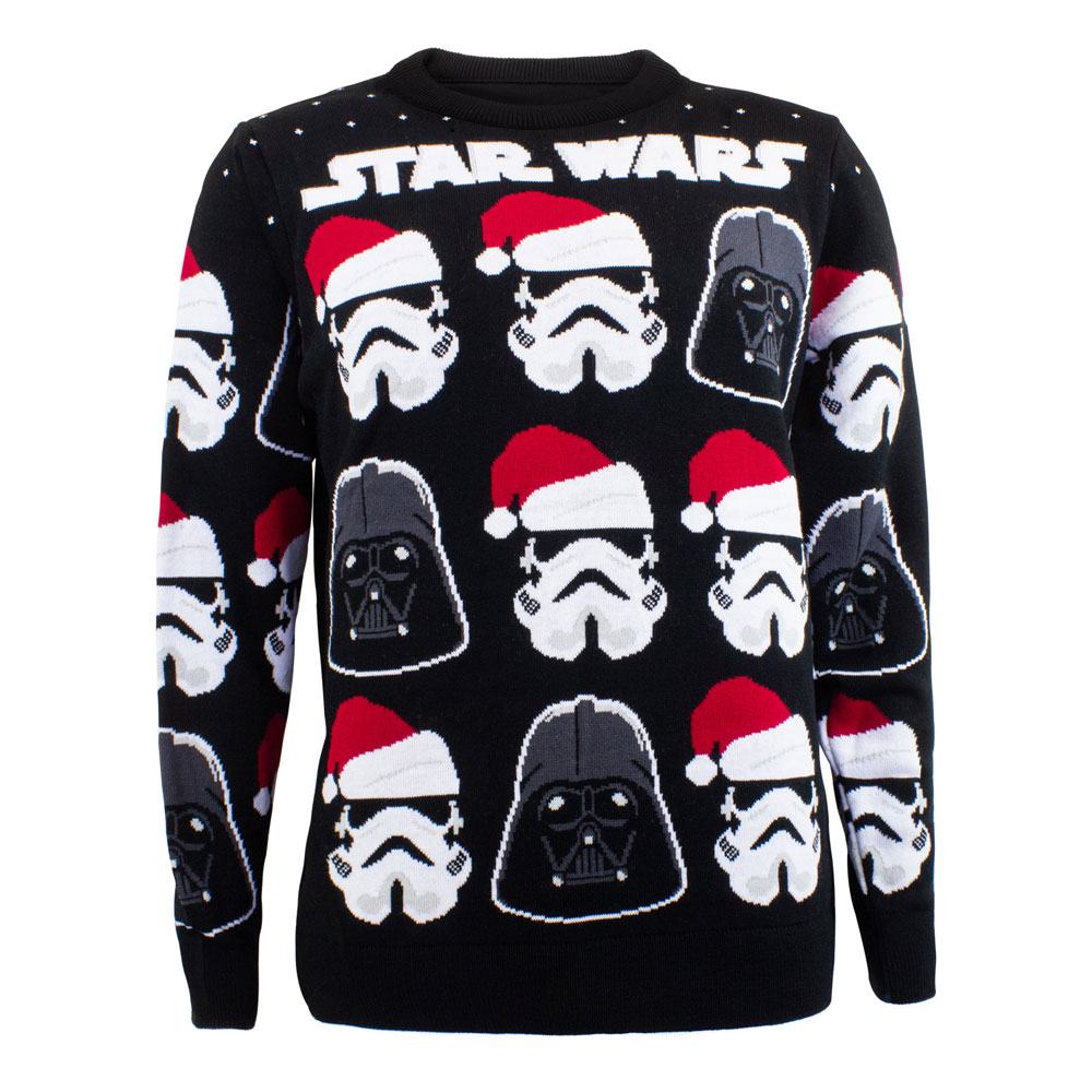 Star Wars Sweatshirt Christmas Jumper Darth Vader / Stormtrooper Größe L Image