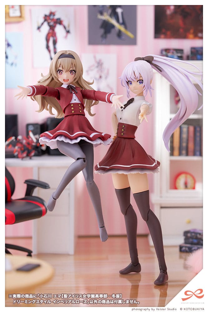 Sousai Shojo Teien Plastic Model Kit 1/10 Emma Koishikawa (St. Iris Gakuen Girl´s High School Winter Clothes) Dreaming Style Imperial Rose 14 cm Image 5