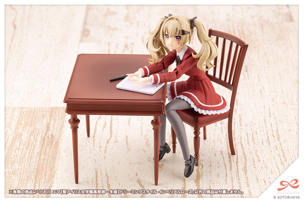 Sousai Shojo Teien Plastic Model Kit 1/10 Emma Koishikawa (St. Iris Gakuen Girl´s High School Winter Clothes) Dreaming Style Imperial Rose 14 cm Image 16