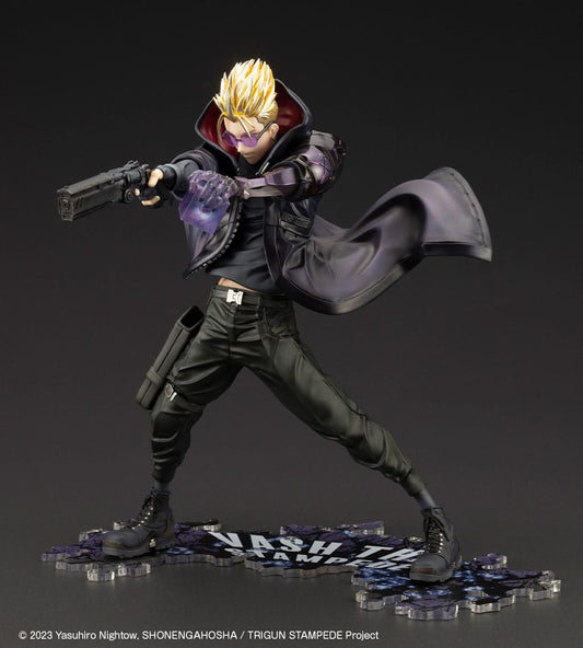 Trigun Stampede ARTFXJ Statue 1/8 Vash the Stampede The Gunman in Black Ver. 22 cm Image 2