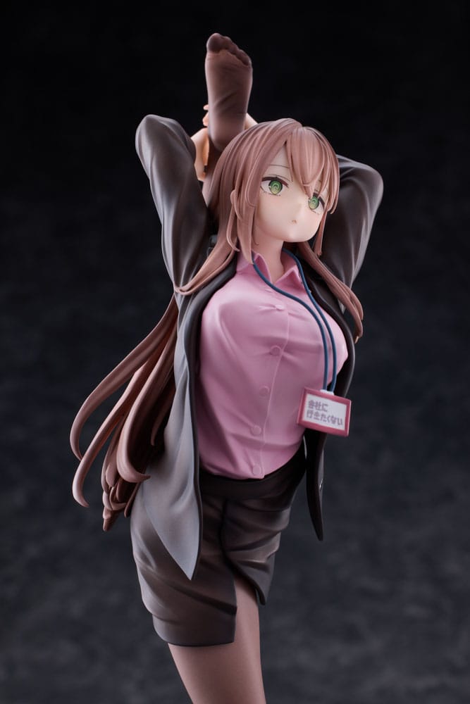 Original Character PVC Statue 1/6 OL-chan Who Doesn't Want to Go to Work Pink Ver. 26 cm Image 17