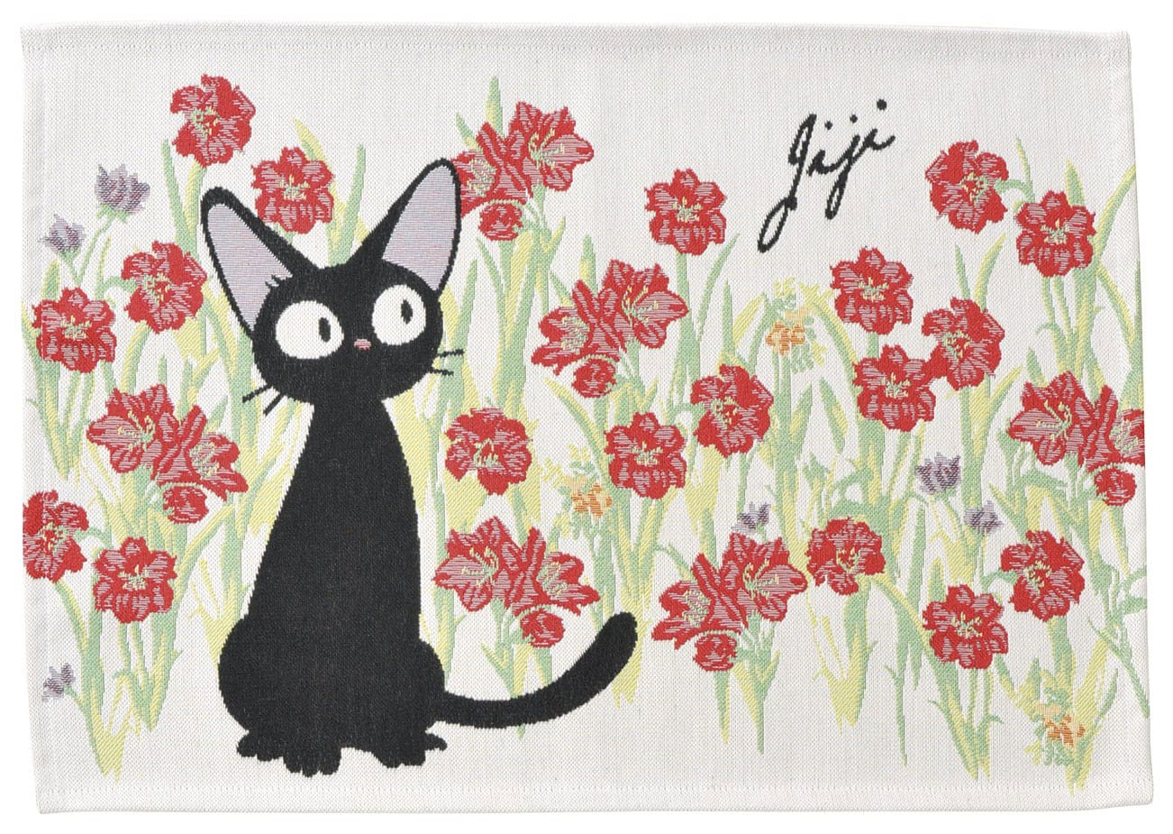 Kikis kleiner Lieferservice Lunch Platzdeckchen Jiji Red Flowers Image