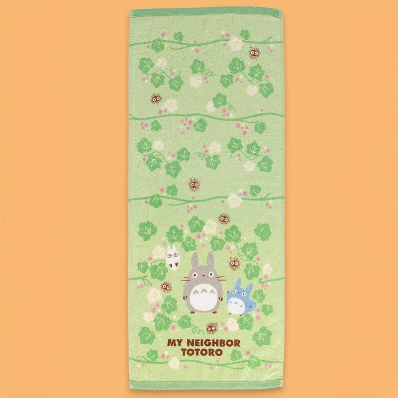 Mein Nachbar Totoro Natsu Handtuch Totoro Green Leaf 34 x 80 cm Image