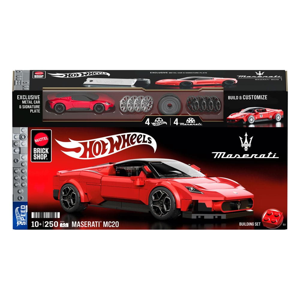 Mattel Brick Shop Hot Wheels Speed Series Bauset 1/32 Maserati MC20 Image 8